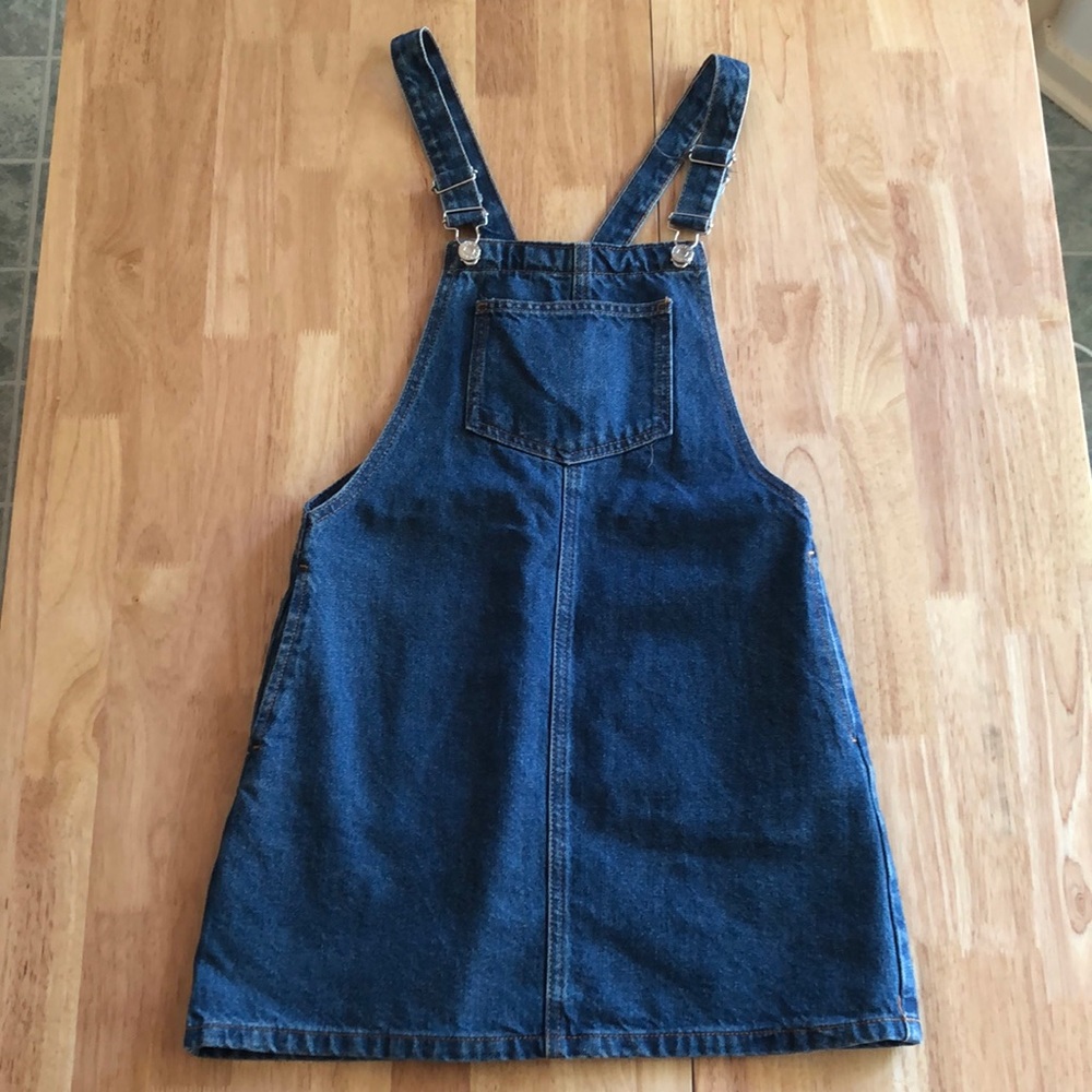 🦋 Topshop denim overall dress